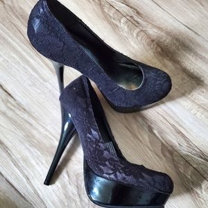Lace high heels